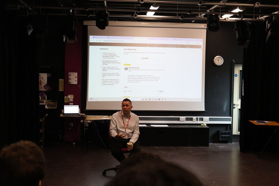 Image of Colin Paterson delivering talk