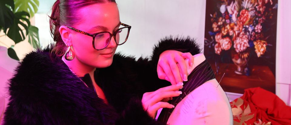 Image of student doing Textiles