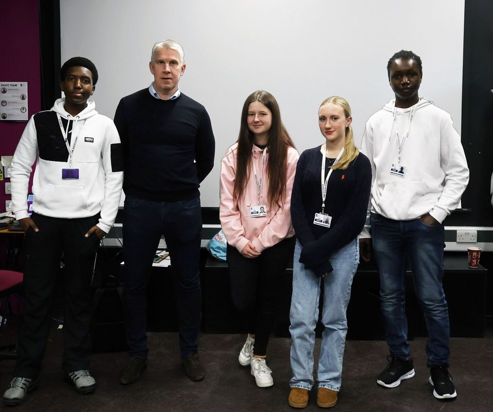 Image of Danny Wilson and some of the Student Leadership group