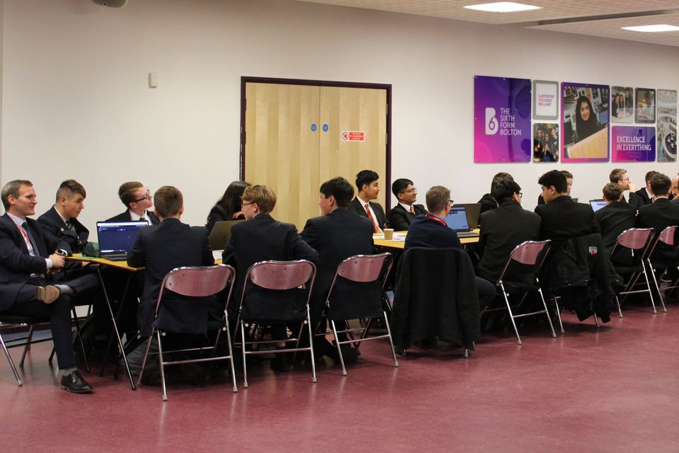 Students conducting group work