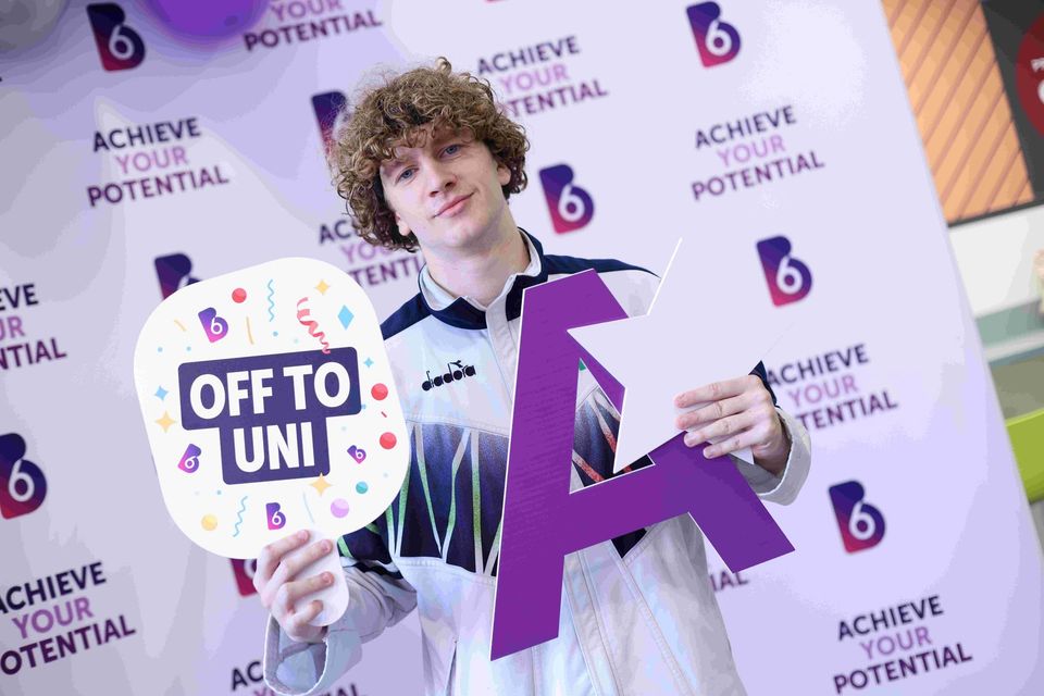 Image of student on results day