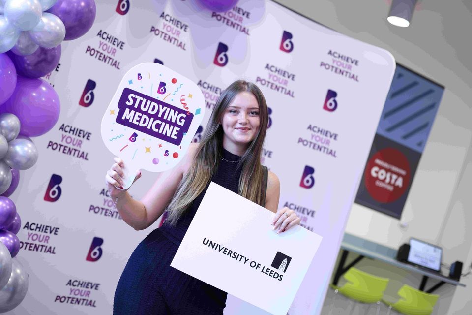 Image of student on results day