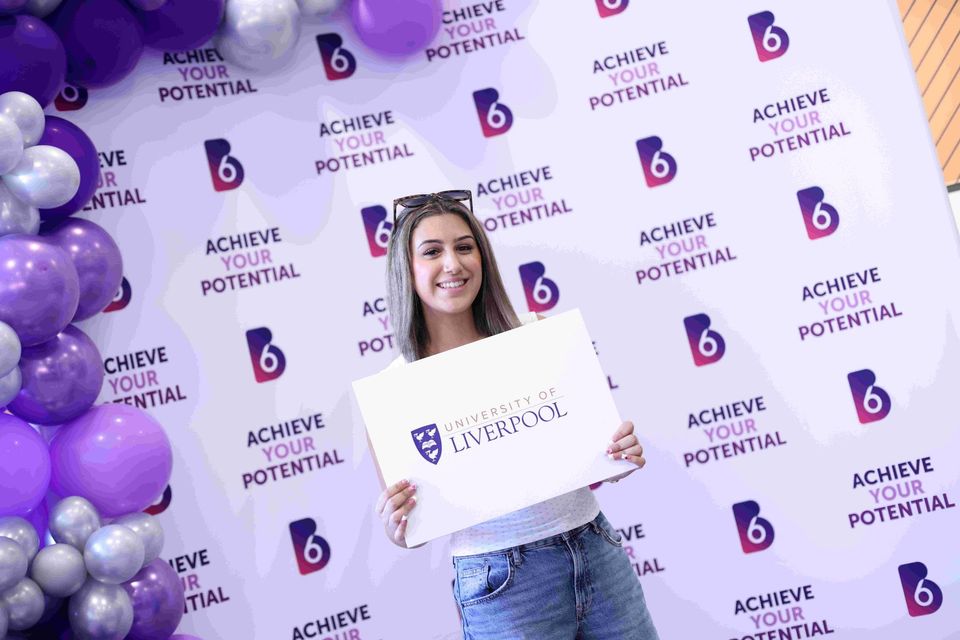 Image of student on results day