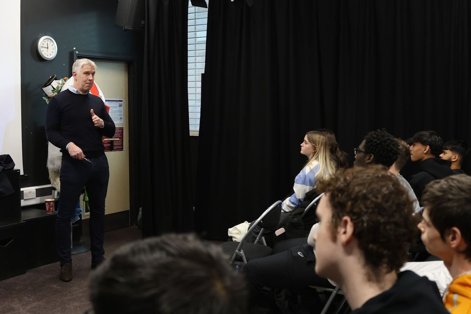 Image of Danny Wilson speaking to students Image of Danny Wilson speaking to students