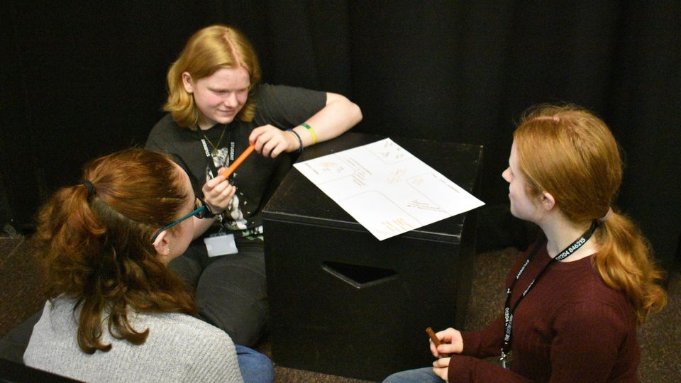 Students doing group work