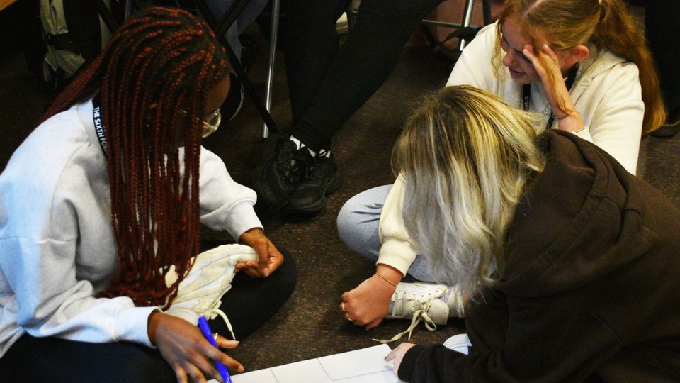 Students doing group work